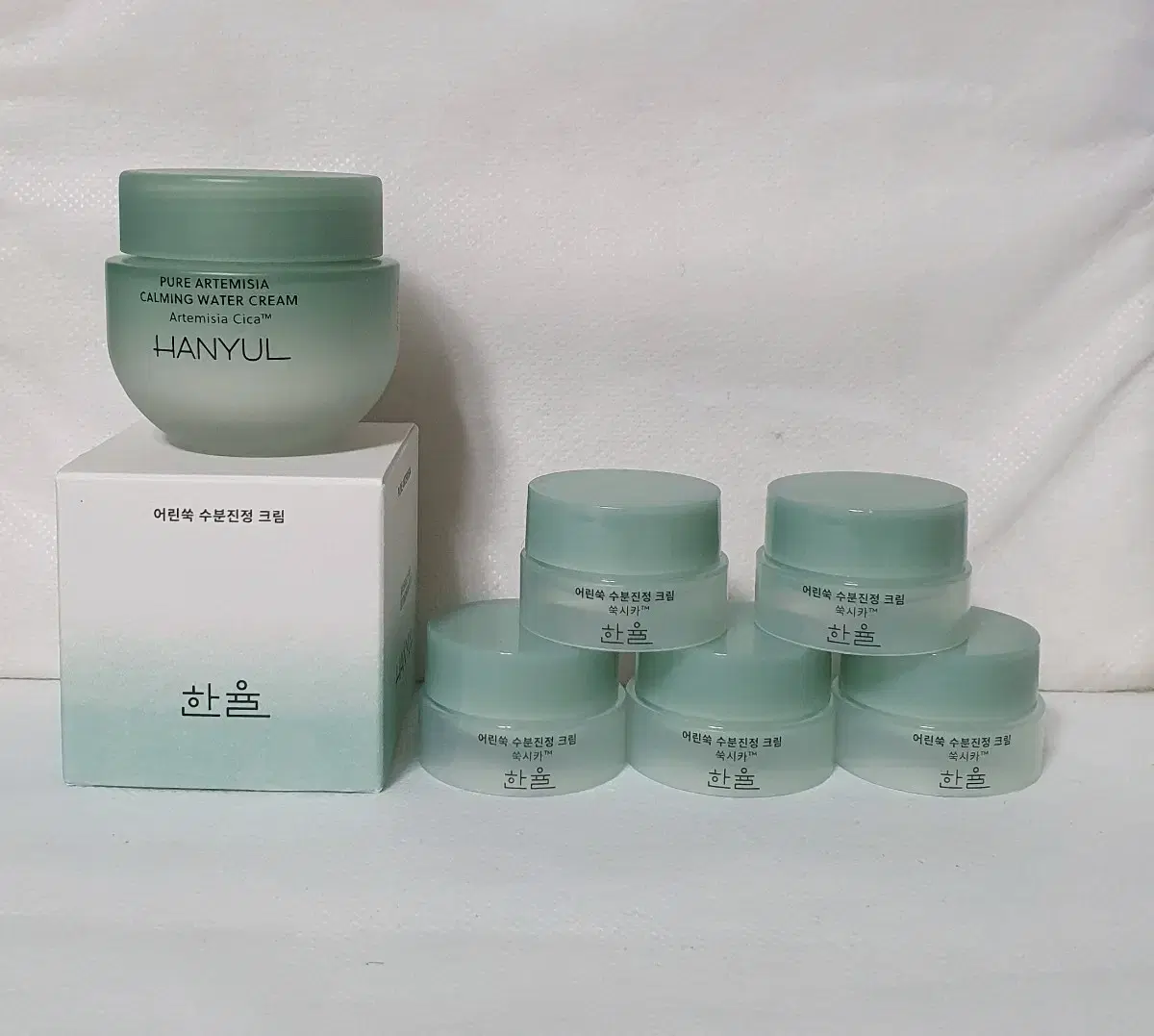 100ml)한율 어린쑥 수분진정크림 50ml+10ml 5개