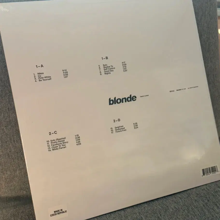 프랭크오션 blonde LP 미개봉 새상품