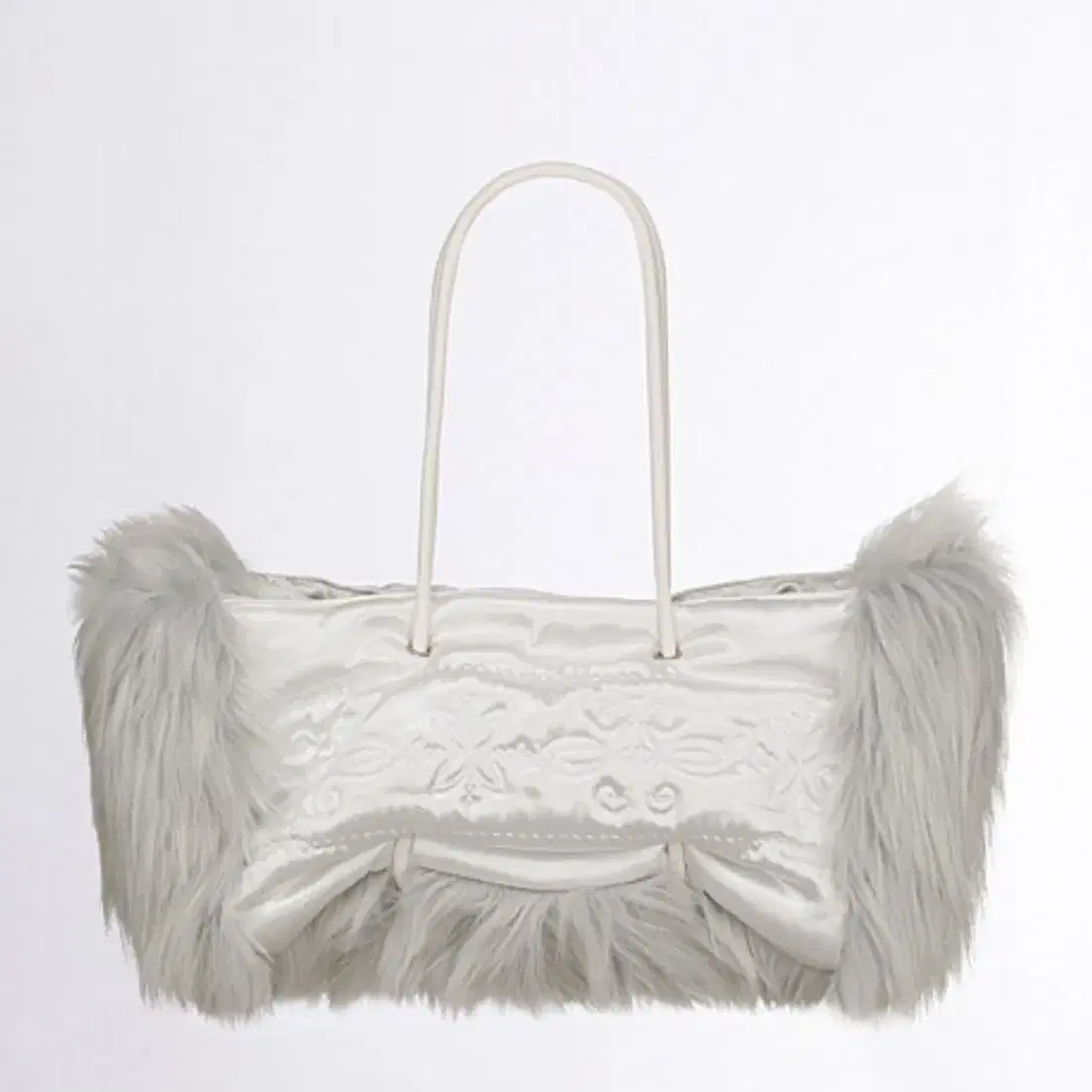 스컬프터 fluffy slouchy satin bag 퍼 가방