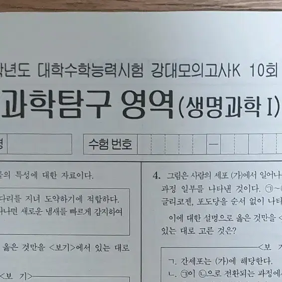 2025 생명과학1 강대K 모의고사 22회분