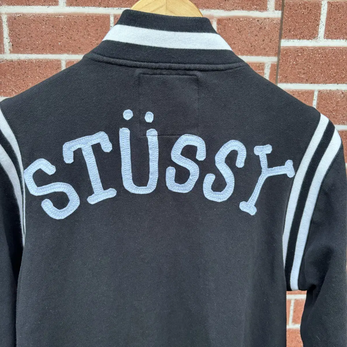 Stussy 스투시 어센틱 기어 검정 바시티 자켓