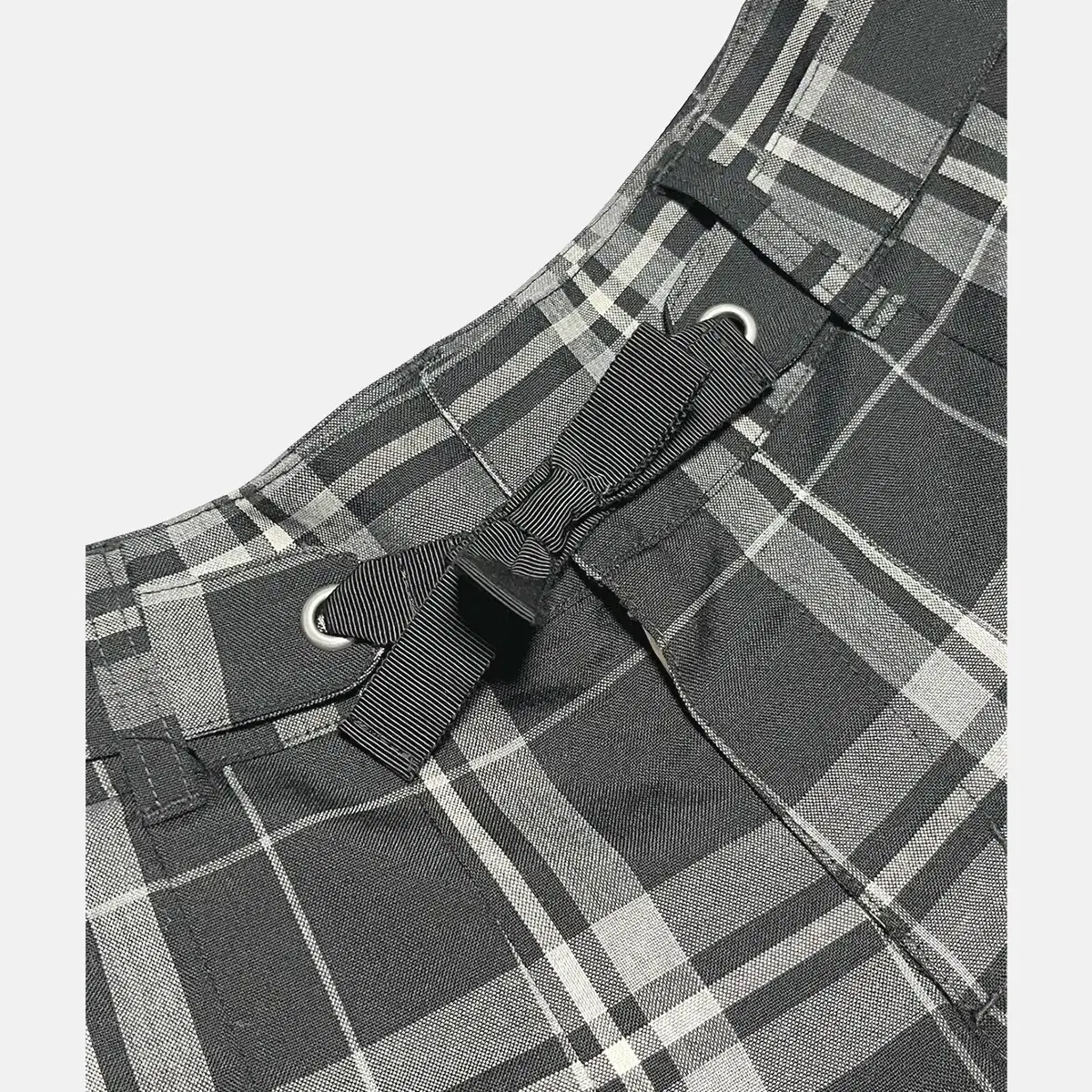 ( pom ponette ) black check skirt pants