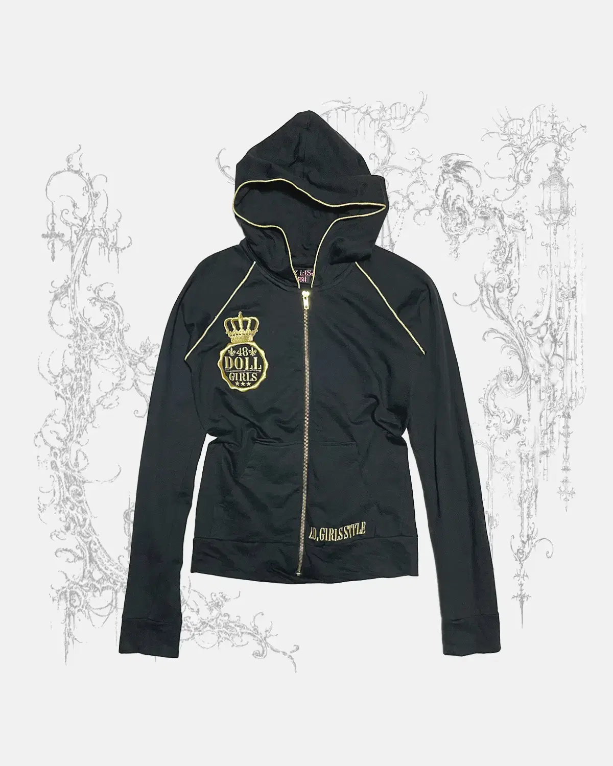 ( liz lisa) gold line raglan hood zip-up