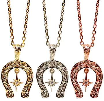 [금속 알레르기 방지] 하와이안 주얼리 목걸이 호스슈 지르코니아