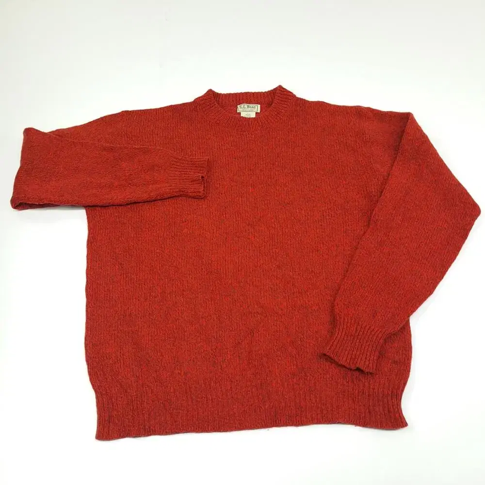 XL 엘엘빈 70-80s 레드멜란지 USA니트 스웨터knit (CS407