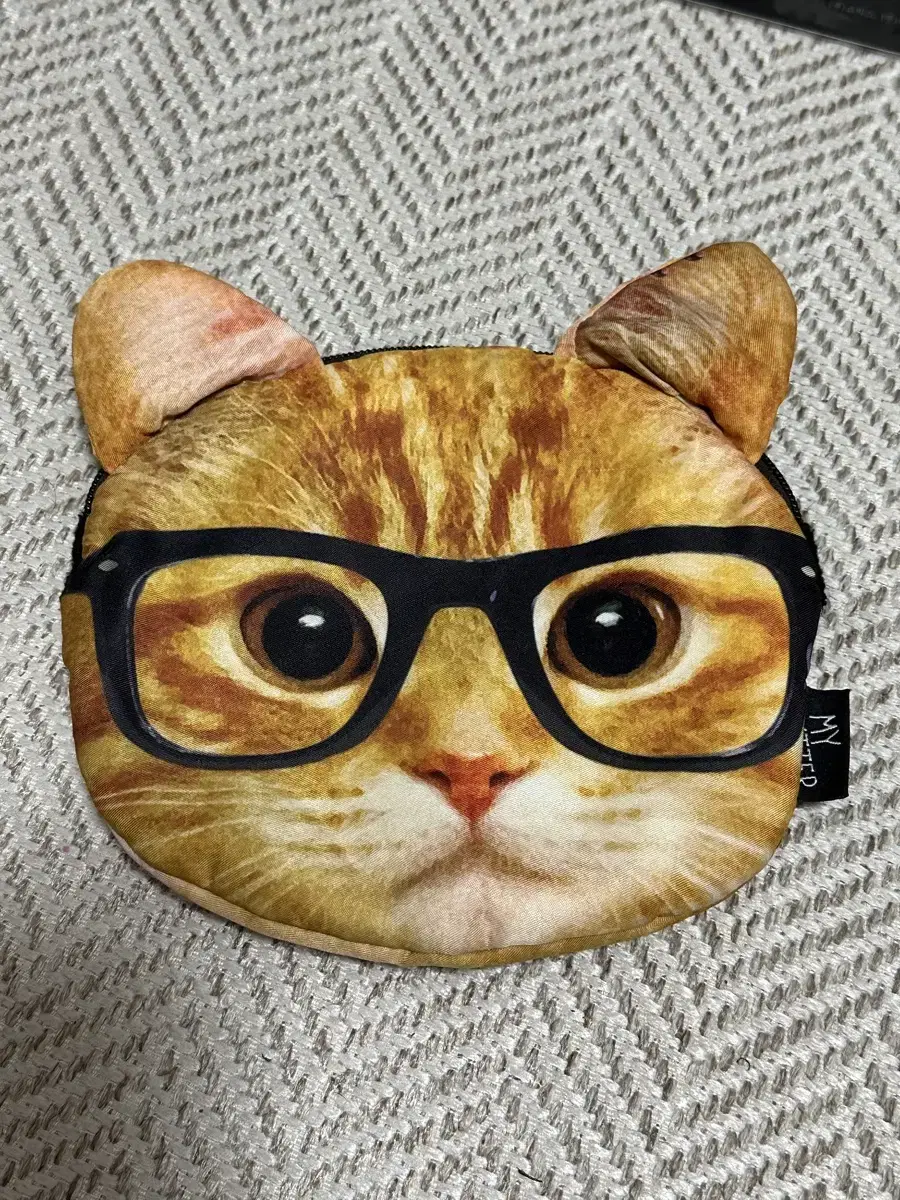 Horn-rimmed glasses cat pow