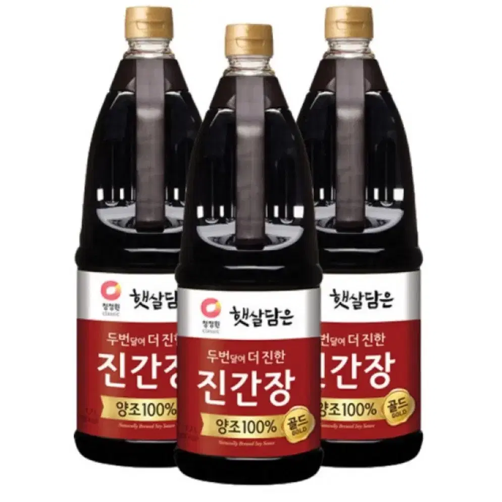 청정원 햇살담은 두번 달여 더진한 진간장골드 1.7L 3개