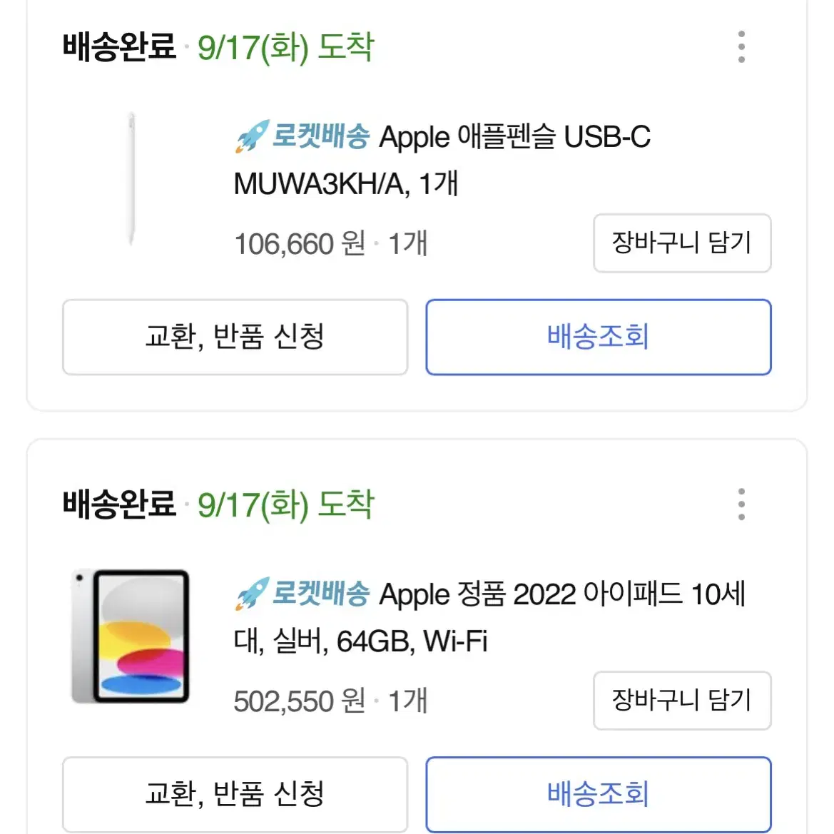 아이패드 10세대 실버 64GB WiFi