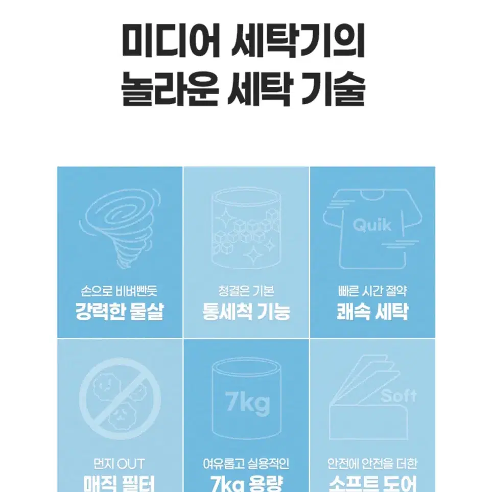 새상품 7KG 세탁기 급처분