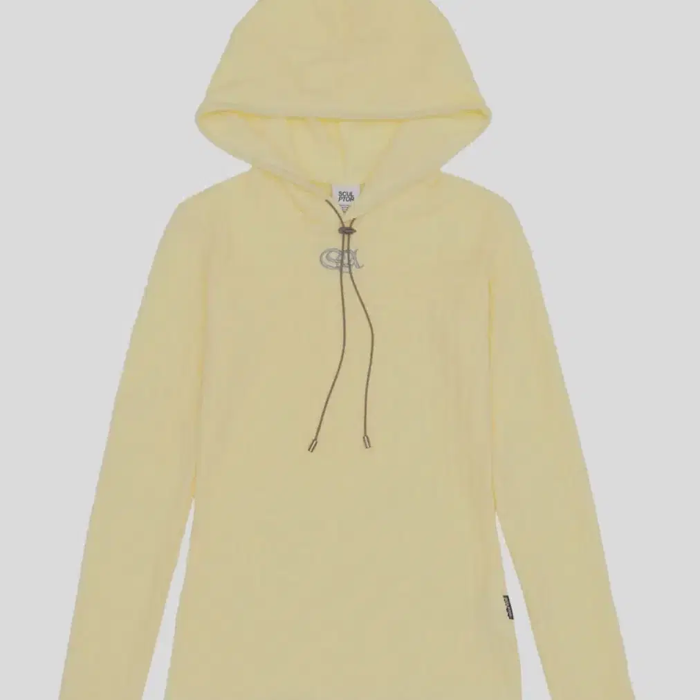 스컬프터 E-string Crinkle Hoodie Lemon