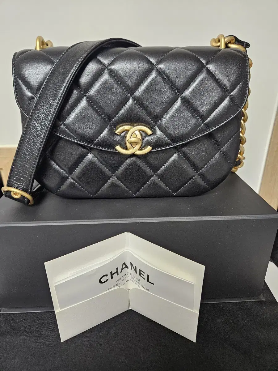 Chanel Black Crossbody Messenger Bag AS4396