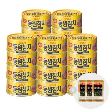 무료배송-동원참치 85g 20개 라이트스탠다드 + 도시락김 3봉 증정