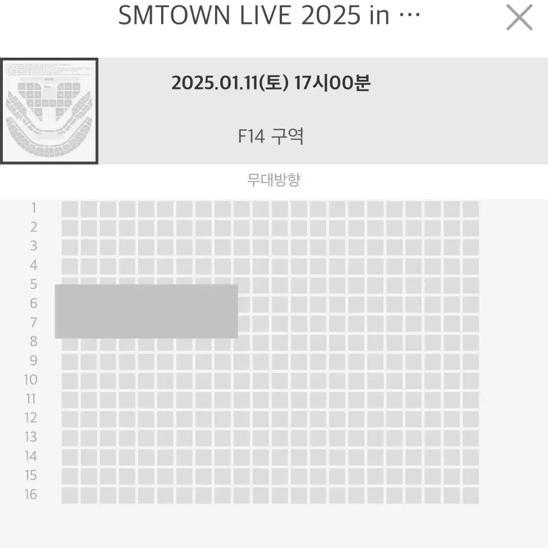 SM TOWN 콘서트 슴콘 첫콘 핑크블러드석  vip석