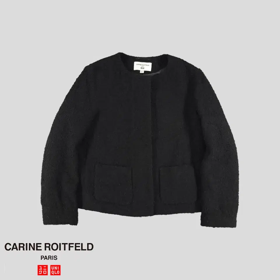 유니클로 X CARINE ROITFELD 카린 로이펠트 블랙 빅포켓 투웨