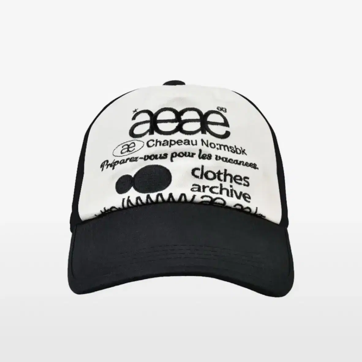 aeae 모자 WEB LOGO TWO TONE BALL CAP