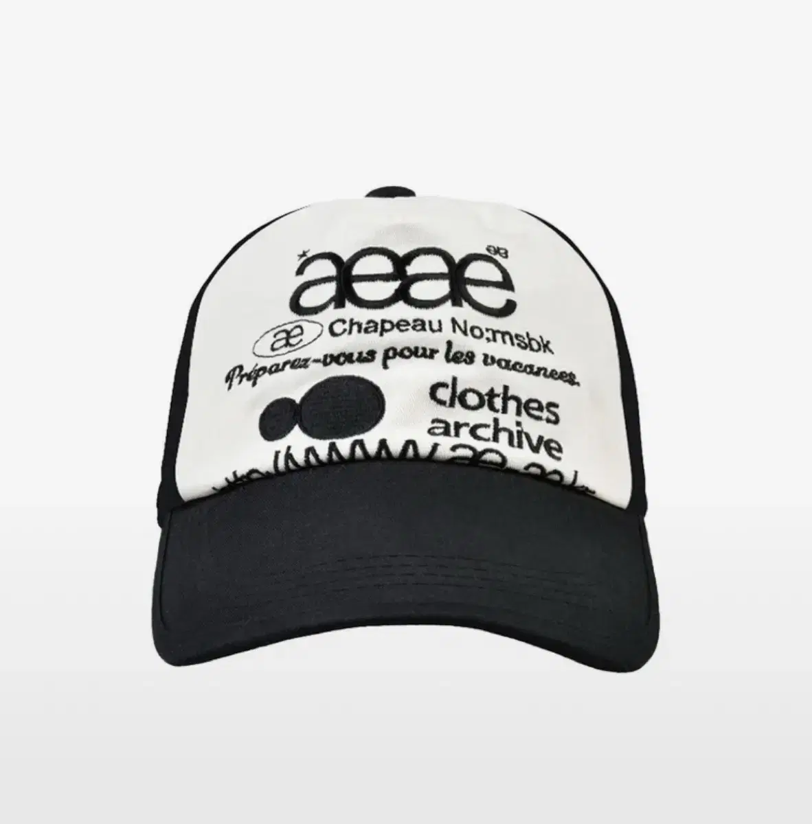 aeae 모자 WEB LOGO TWO TONE BALL CAP