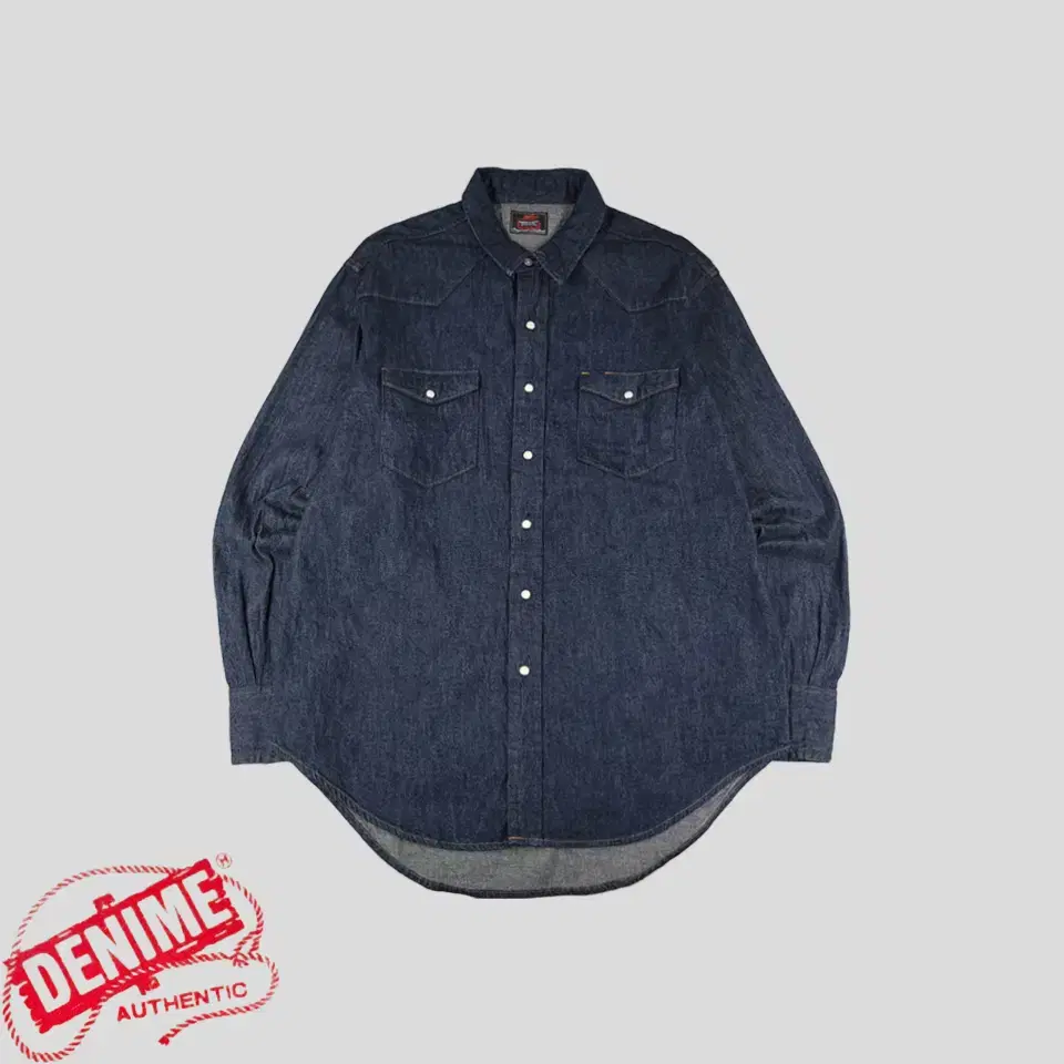 DENIME GEAR 드님 진청 생지 인디고 더블포켓 숄더패치 아메카지