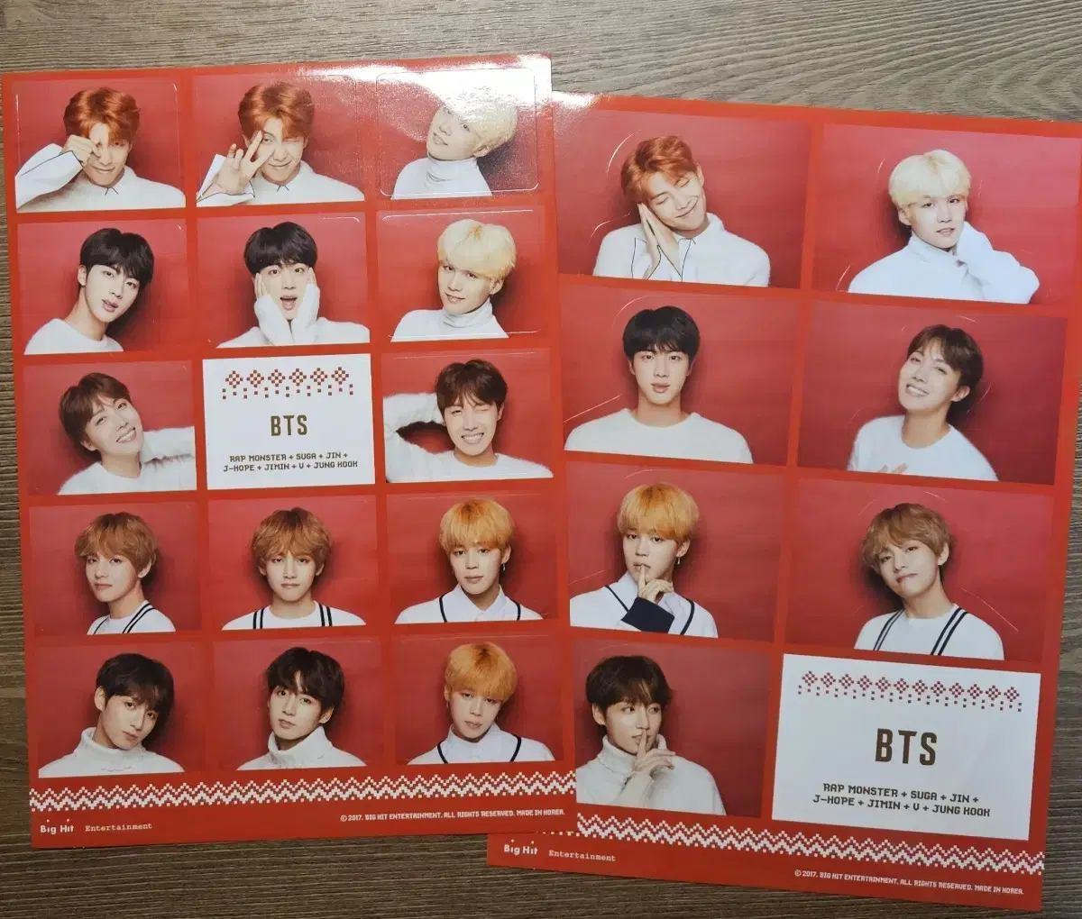 방탄소년단 BTS 109 XMAS 스티커 세트