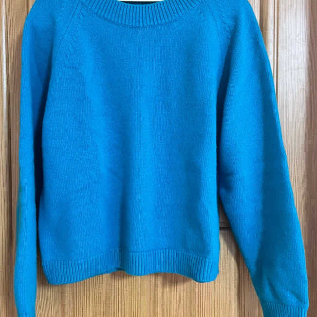 문달 니트: Round Raglan Knit (blue)