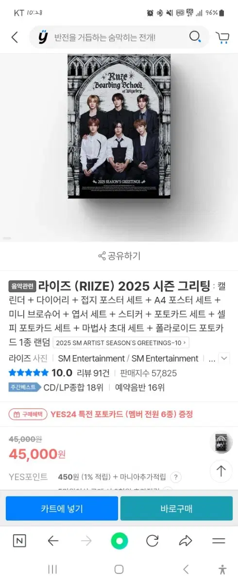 yes24 2025 라이즈 시그 분철