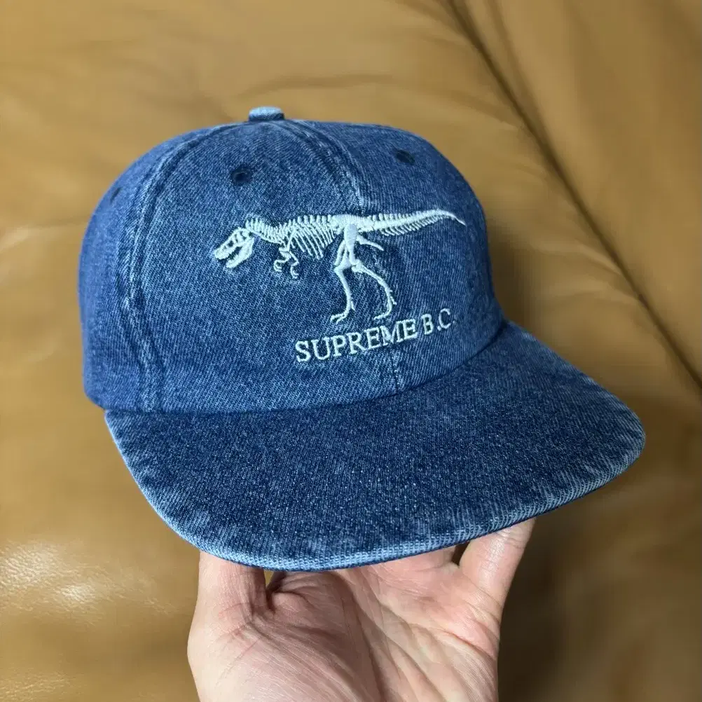 Supreme 슈프림 쥬라기 데님 6패널 볼캡 모자 (Denim)