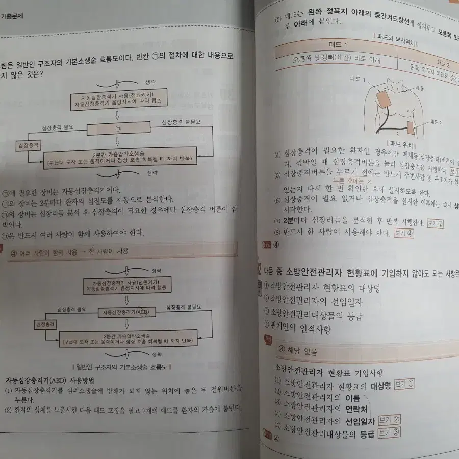 소방안전관리자 1급 강좌 교재 세트 4권