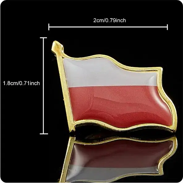 폴란드 에폭시 국기배지 브로치 패션의류 장식 선물