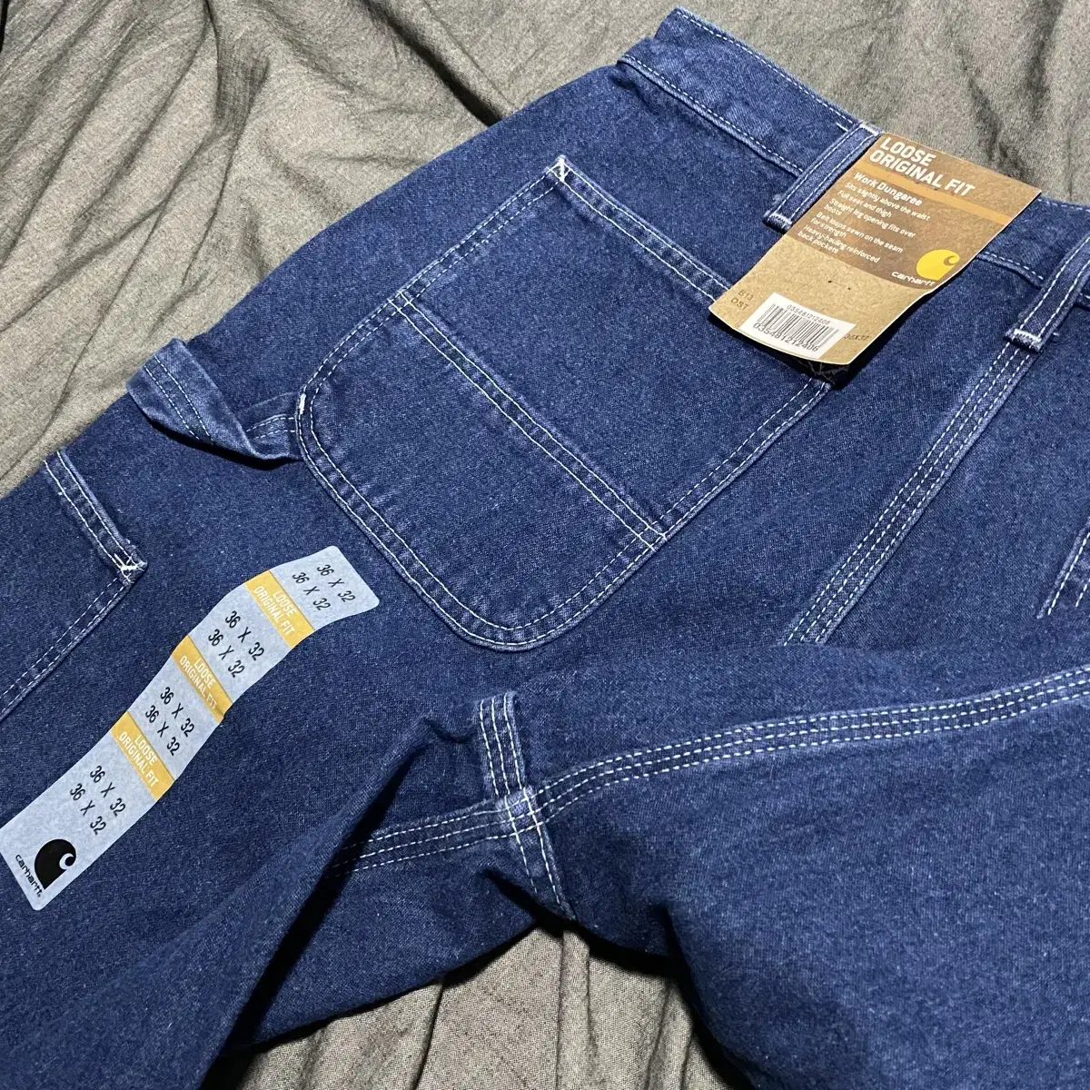 CARHARTT DUNGAREE PANTS Sz 36X32