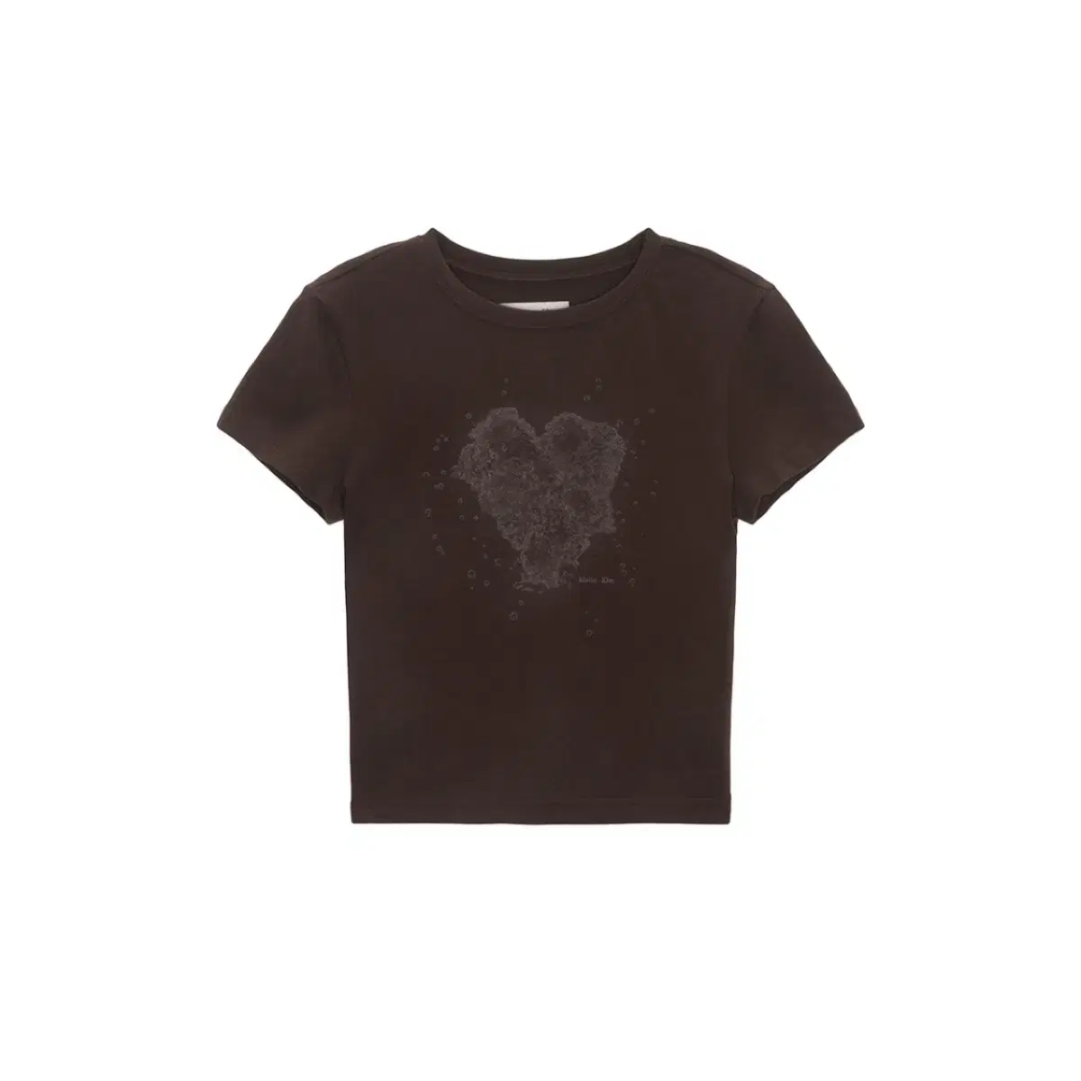 마뗑킴 HEART GRAPHIC CROP TOP