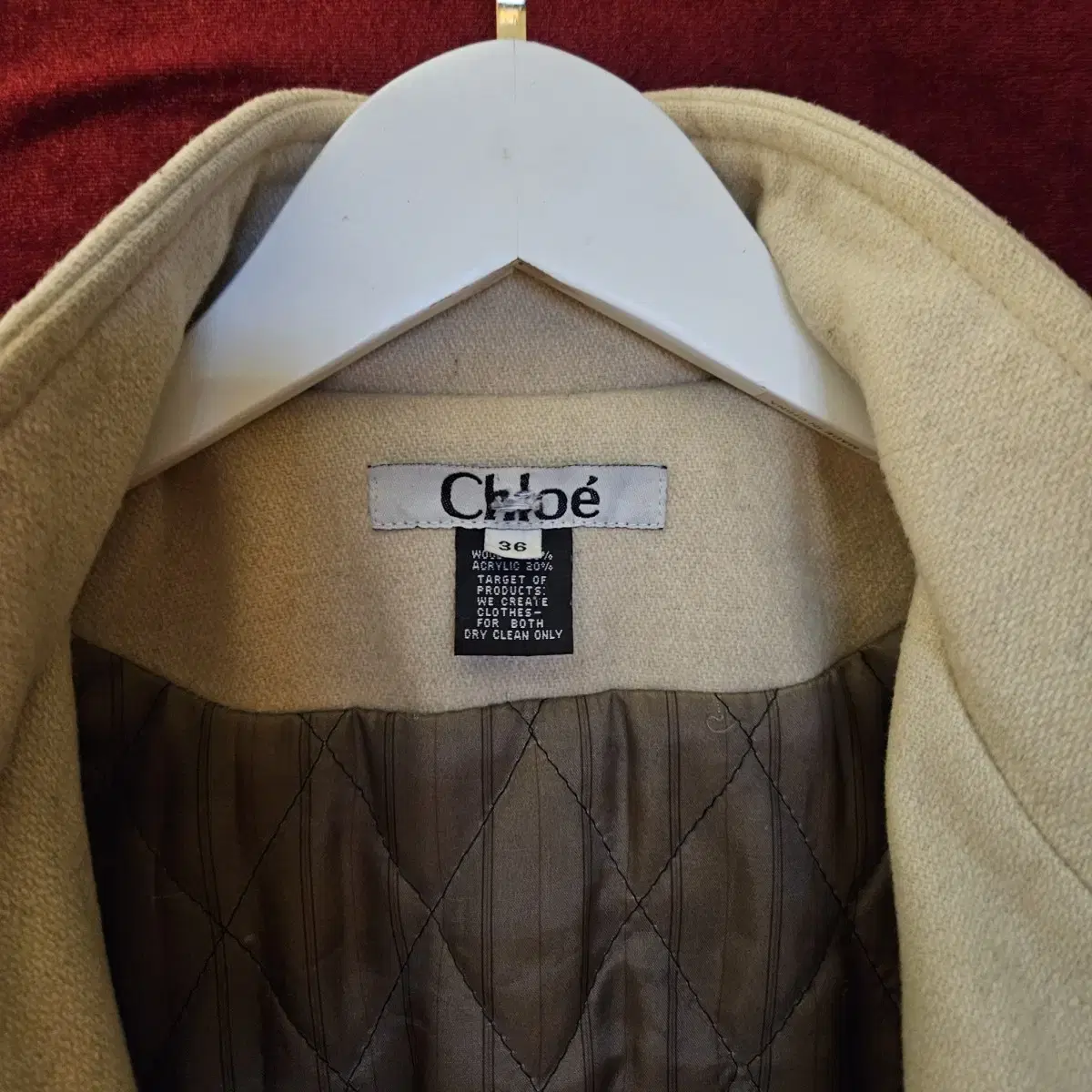 끌로에(Chloe) Big botton wool 떡볶이 코트 36size