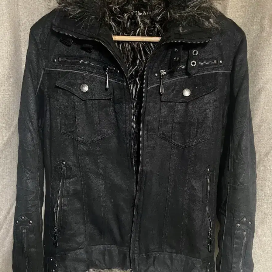 In the attic punk fur jacket