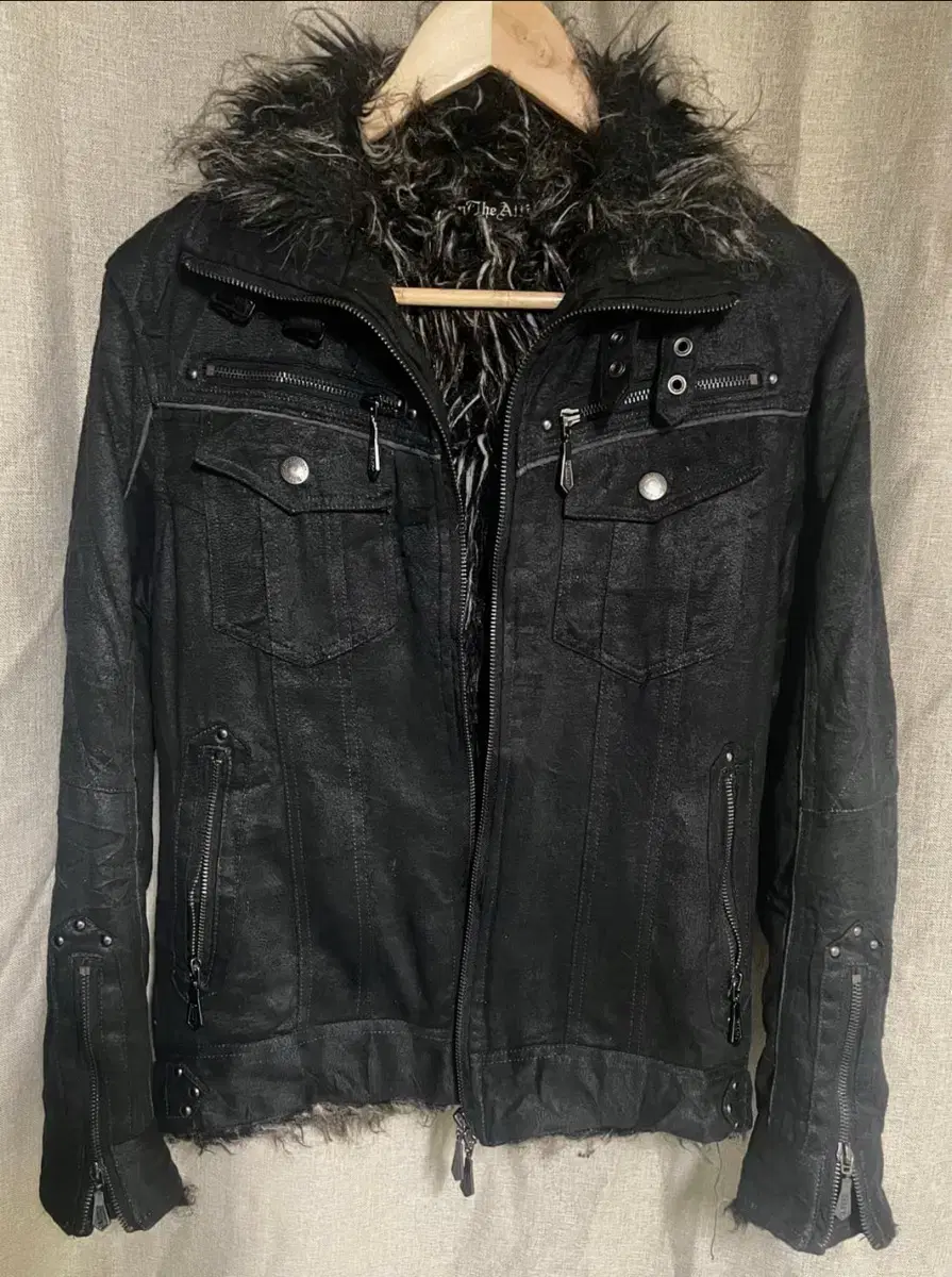 In the attic punk fur jacket