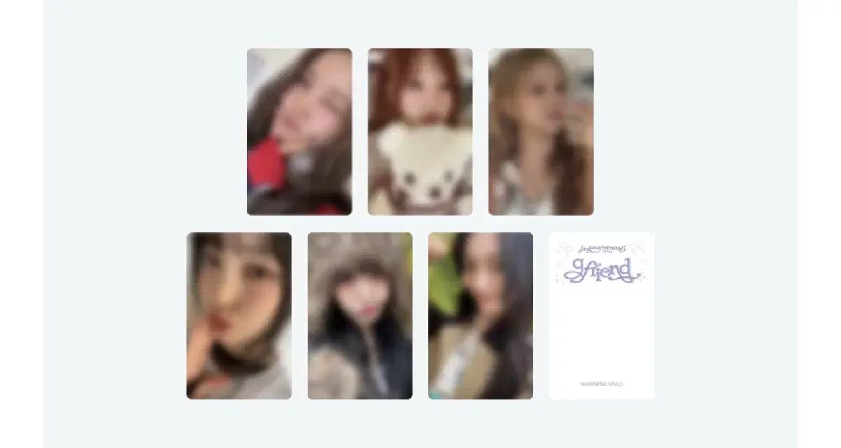 Gfriends sowon yerin eunha yuju eunbi umji weverse unreleased photocard buncheol photocard