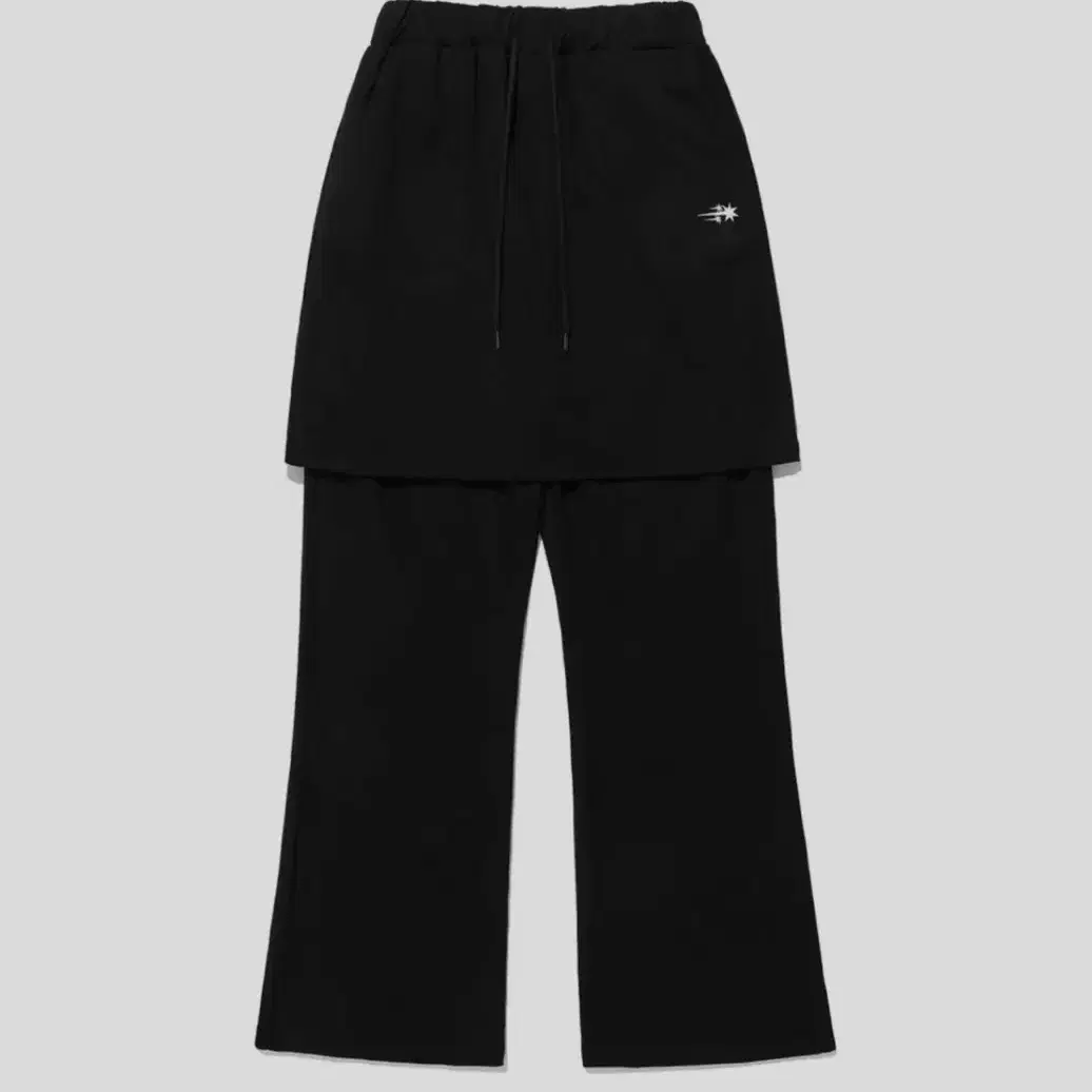 나이스고스트클럽 LOGO SWEAT LAYERED PANTS 블랙색상