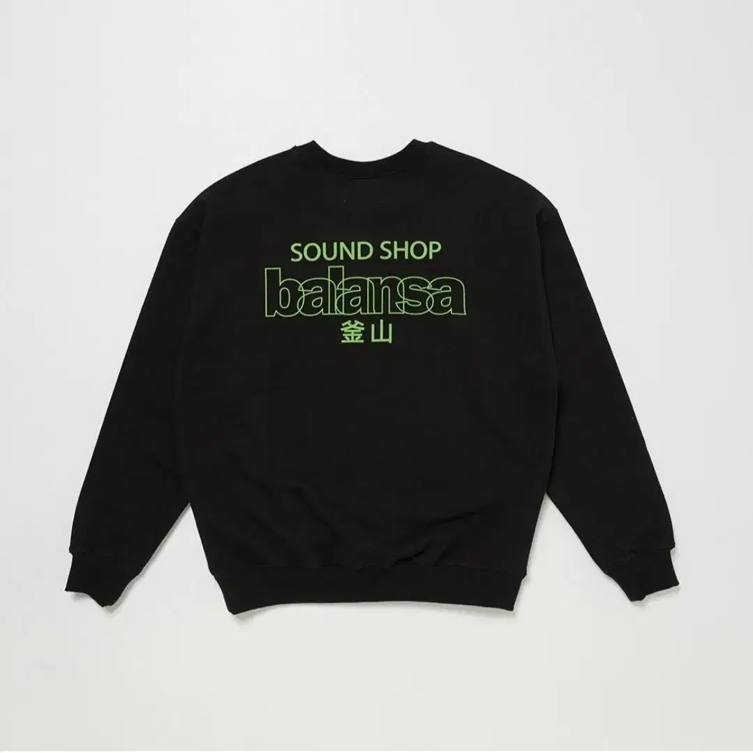 Balansa 발란사 로고 스웨트셔츠 맨투맨 블랙 Sound Shop