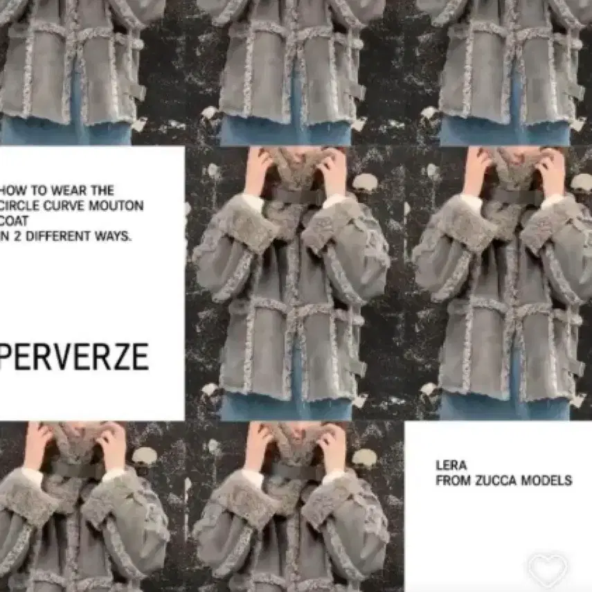 퍼버즈 서클 무스탕 코트 perverze