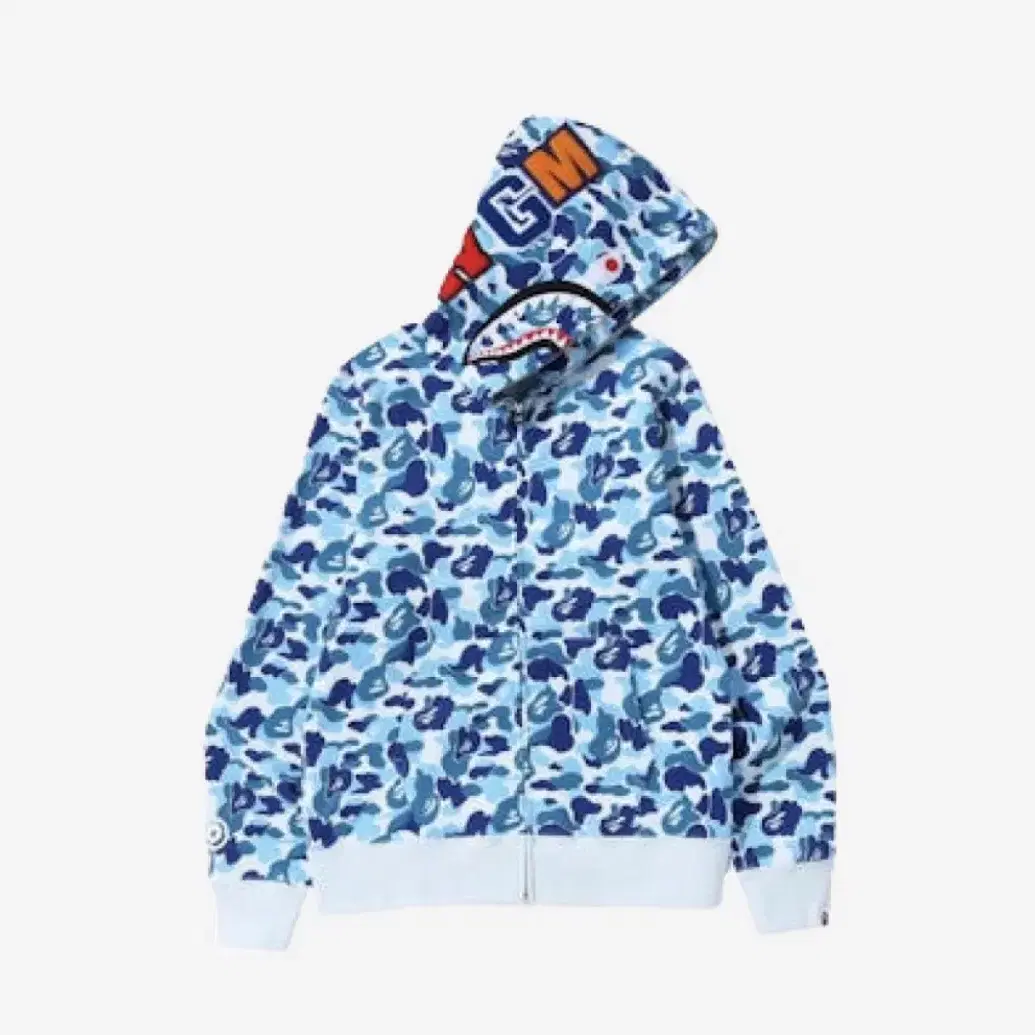 BAPE ABC Camo Shark Full Zip Hoodie Blue