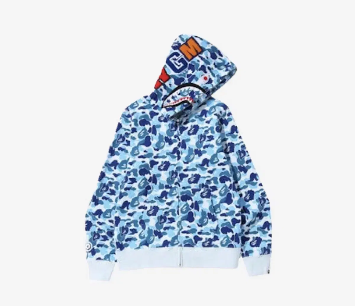 BAPE ABC Camo Shark Full Zip Hoodie Blue