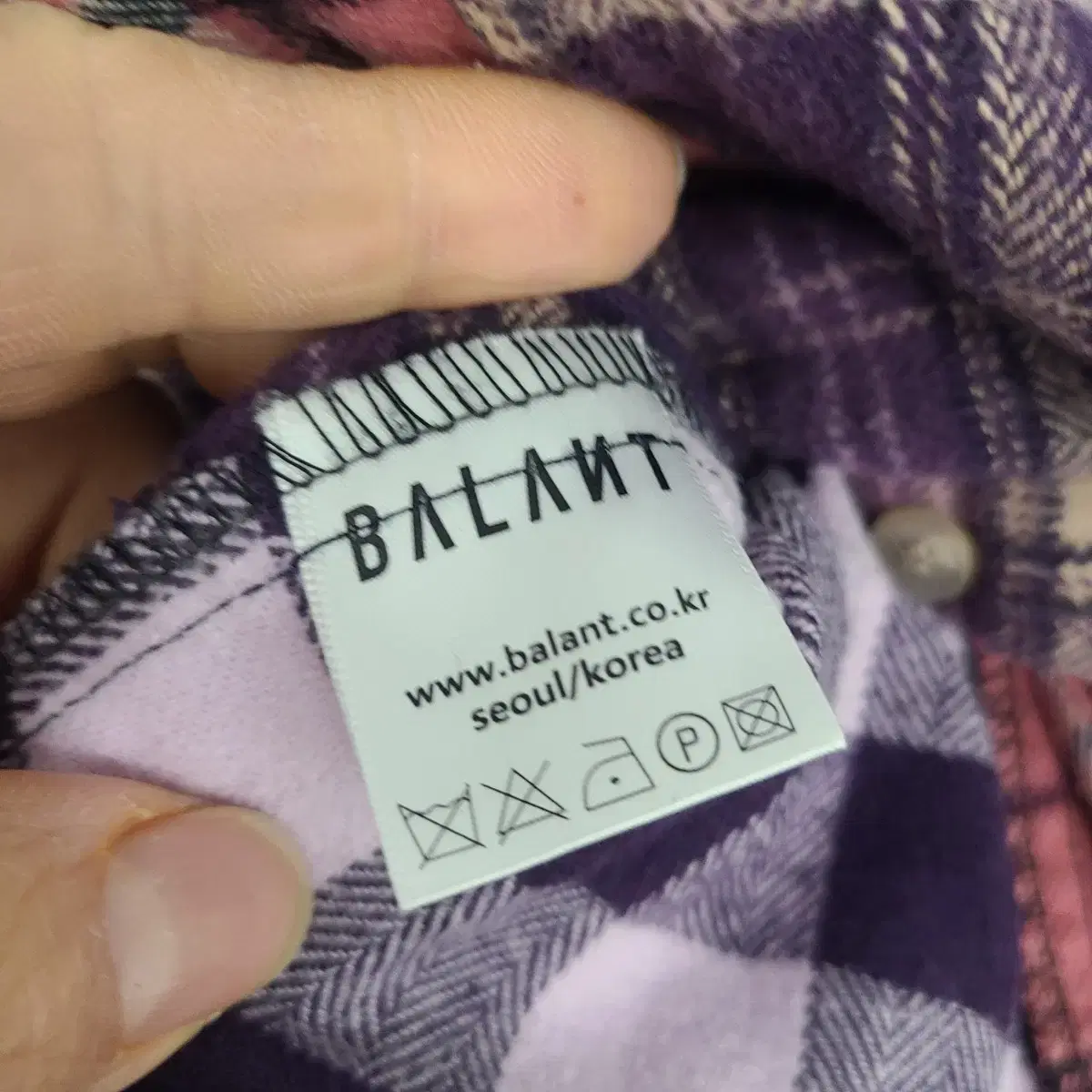 [105/XL] BALANT 모직 체크 셔츠