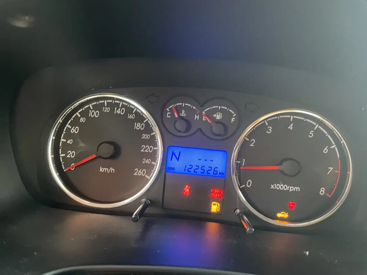 08년식 현대 투스카니 계기판 (122526Km)