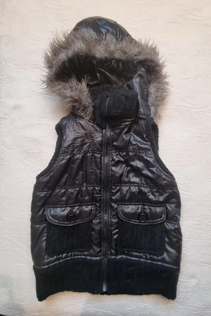 Vintage Y2K Punk Faux Fur Padded Vest