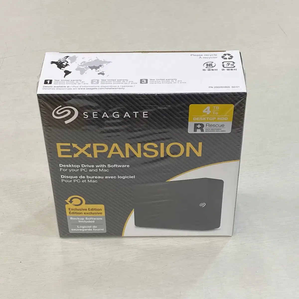 Seagate 4테라 3.5인치 외장하드 아답터사용 4TB