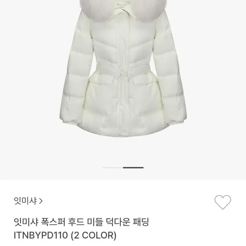 새제품!잇미샤패딩!착용하지않은 새제품! 사가폭스 트리밍 미샤구스다운패딩