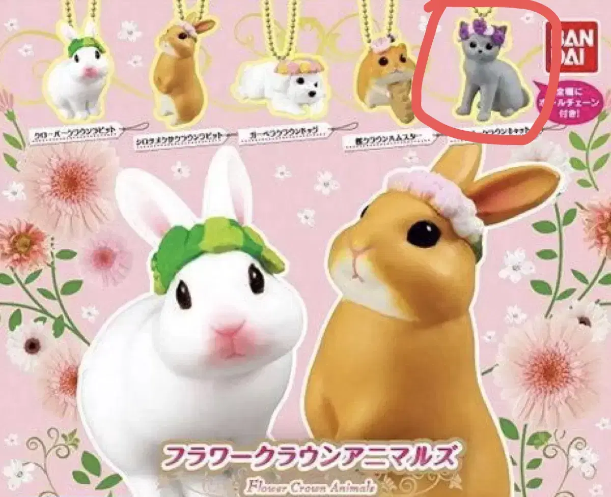 Flower Crown Animals Gacha Corolla Wearing Rabbit Dog Cat Gacha