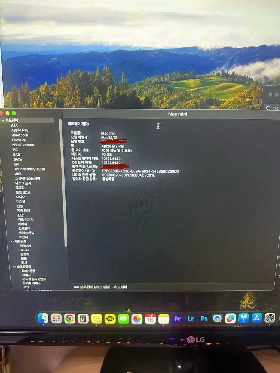 맥미니 m2 pro(ssd 512gb, memory 16gb)