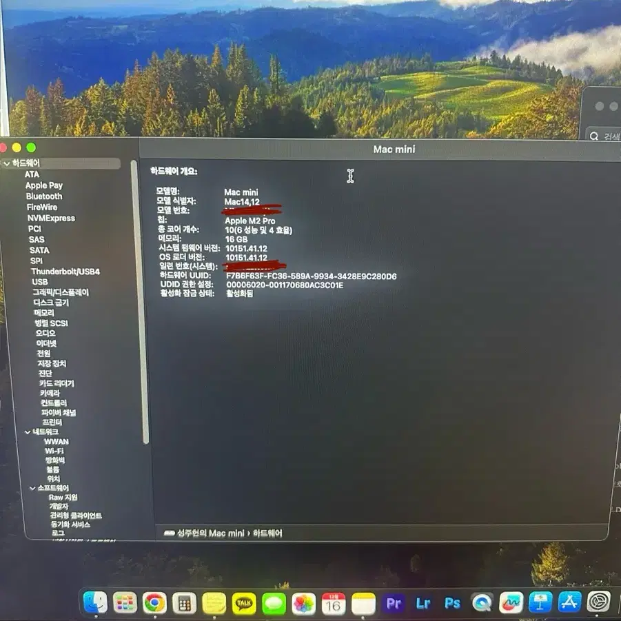 맥미니 m2 pro(ssd 512gb, memory 16gb)