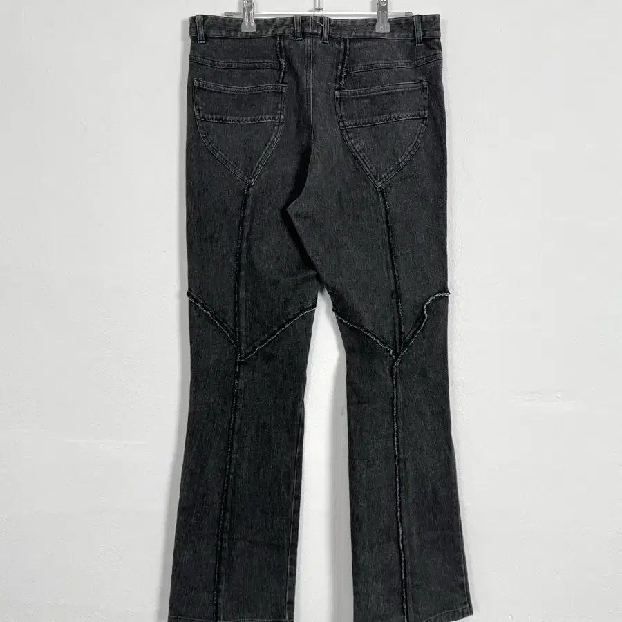 In the attic paneled black denim pants