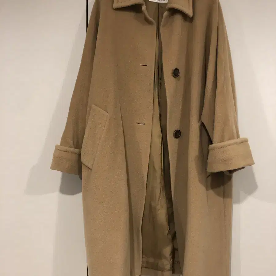 막스마라 MAXMARA 울, 캐시미어 카멜 코트