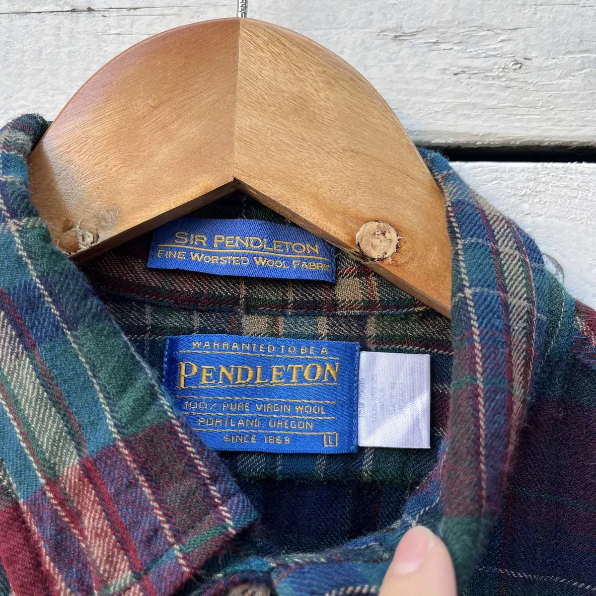 Pendleton 펜들턴 90s 체크 울 셔츠