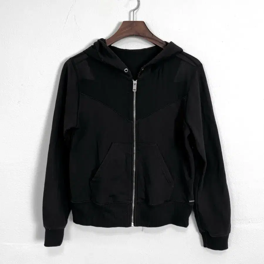 Diesel black mesh panel hoodie